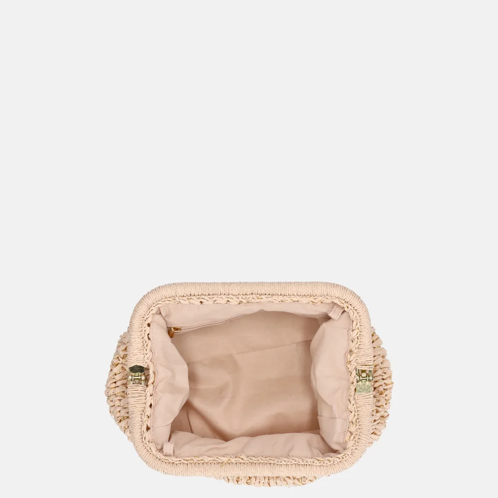 Flora & Co clutch riet rose bij Duifhuizen