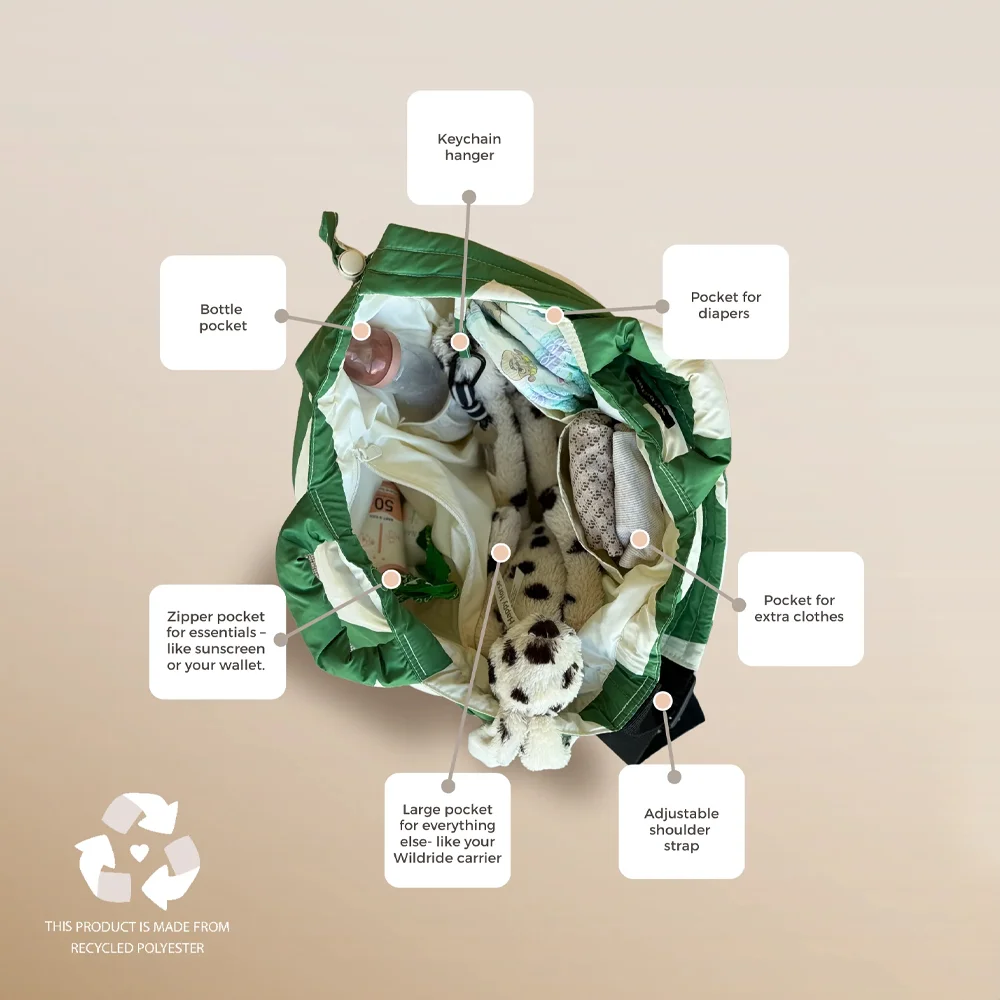 Wildride luiertas green graphic bij Duifhuizen