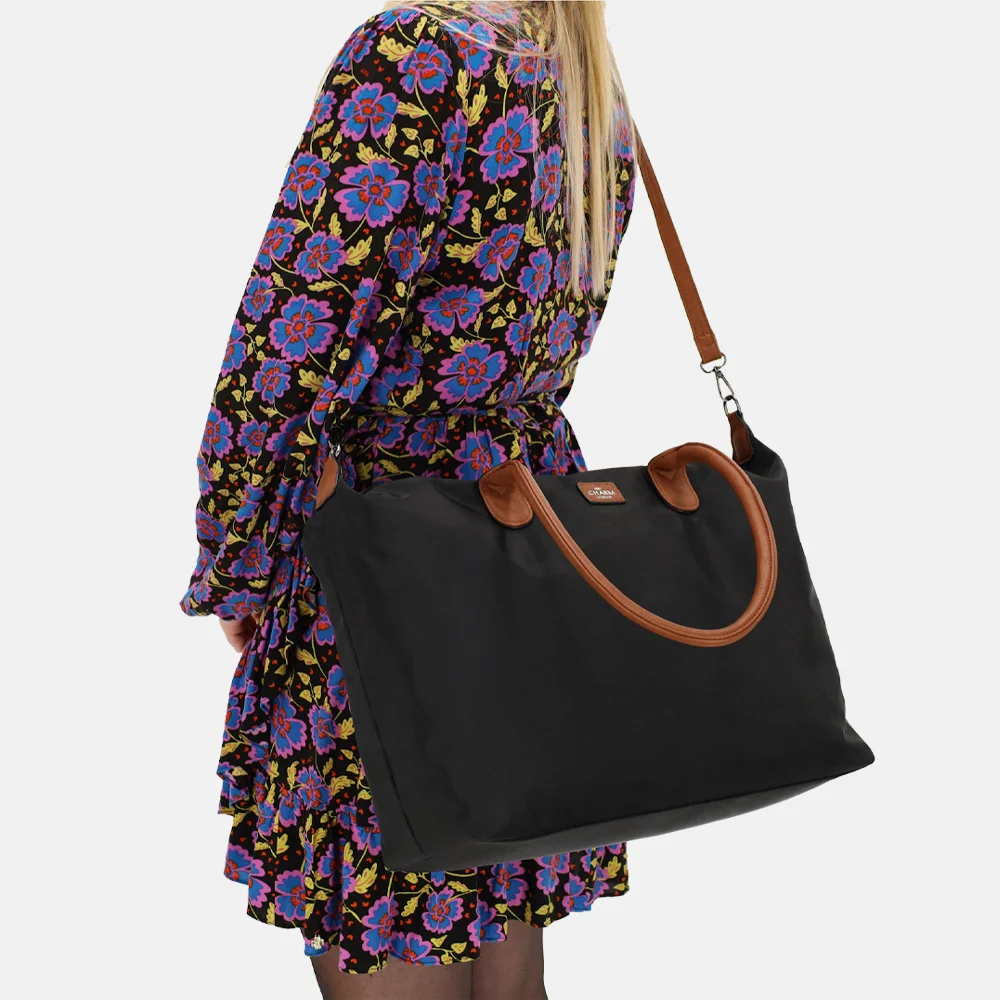 Charm London Buckingham shopper met 15.6 inch laptopvak L zwart bij Duifhuizen