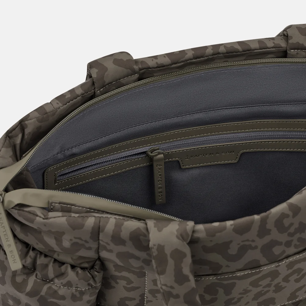 Kapten & Son Hellvi shopper dark leopard bij Duifhuizen