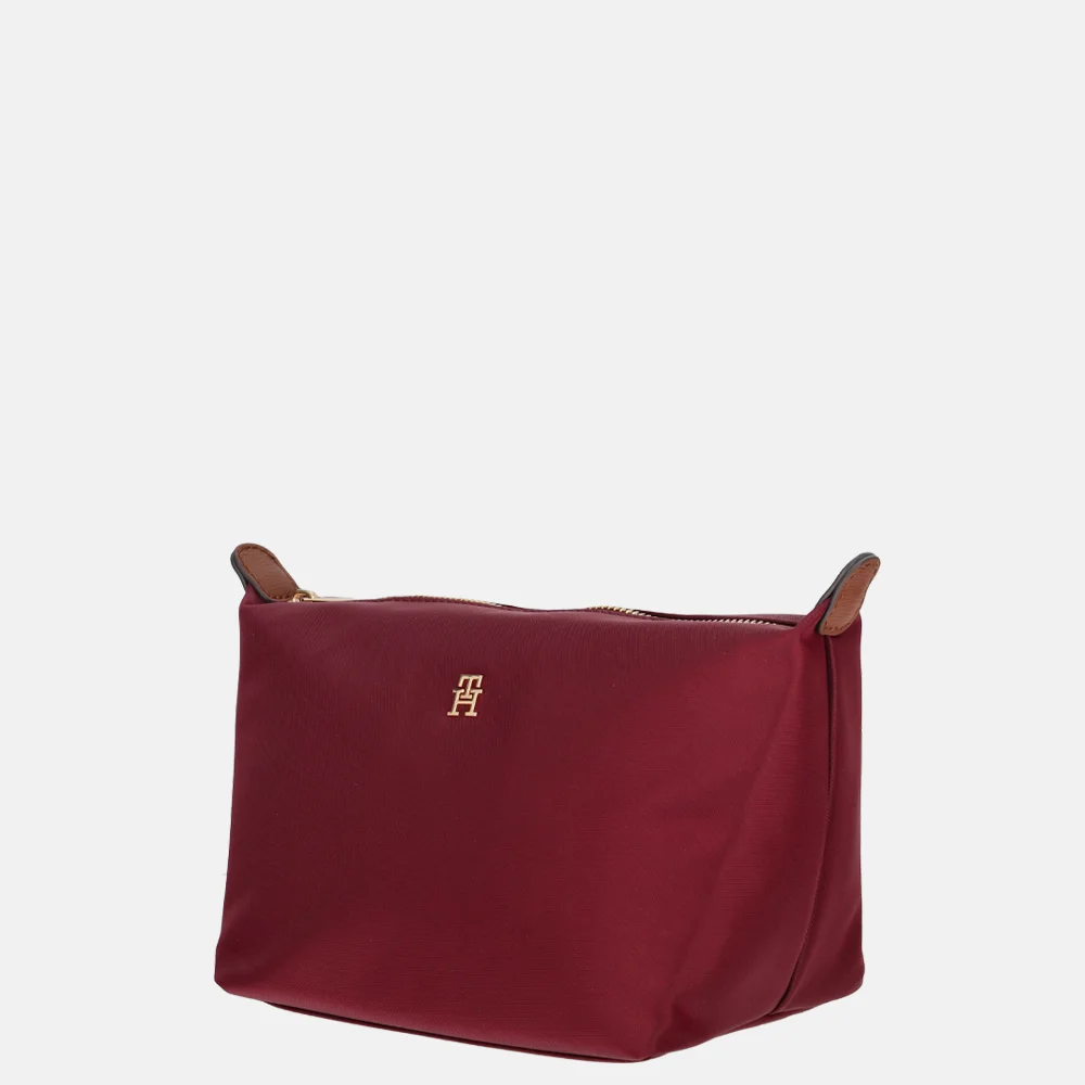 Tommy Hilfiger Icon nylon toilettas deep rouge bij Duifhuizen