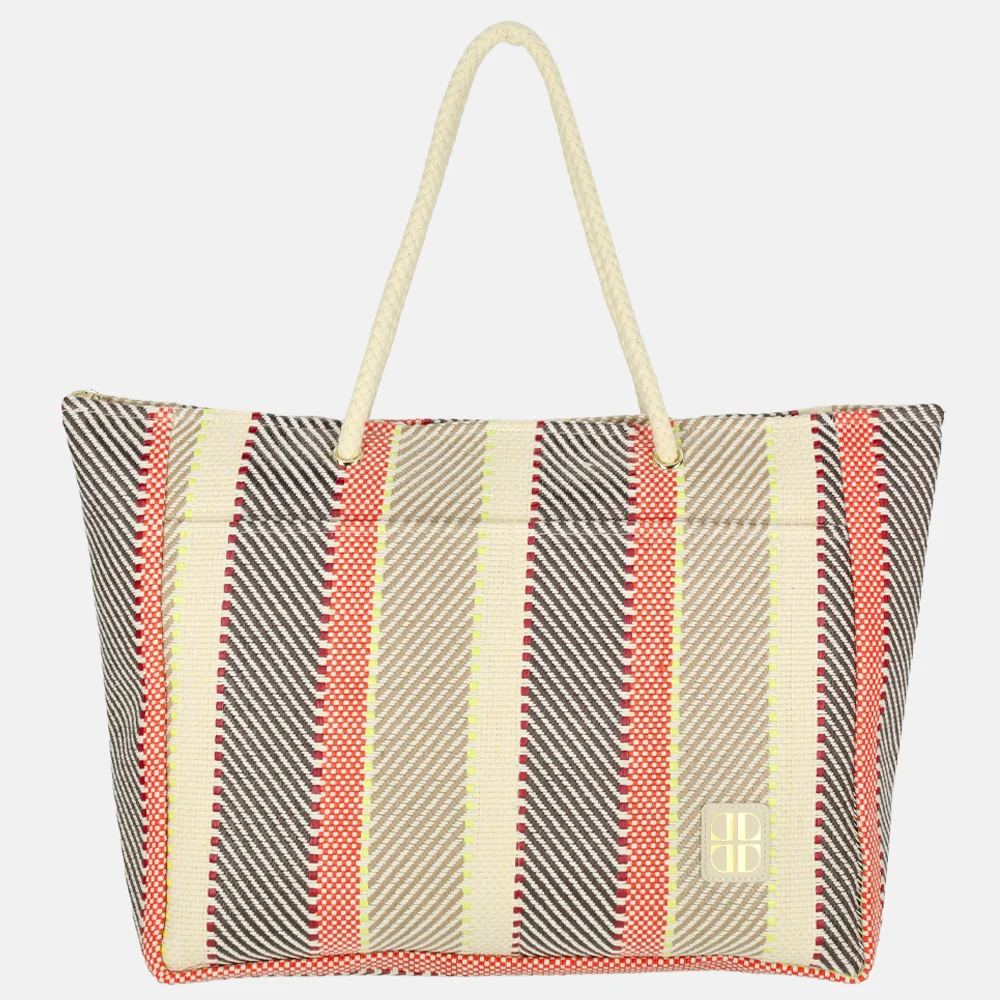 Laurent David Valerie strandtas multi orange bij Duifhuizen