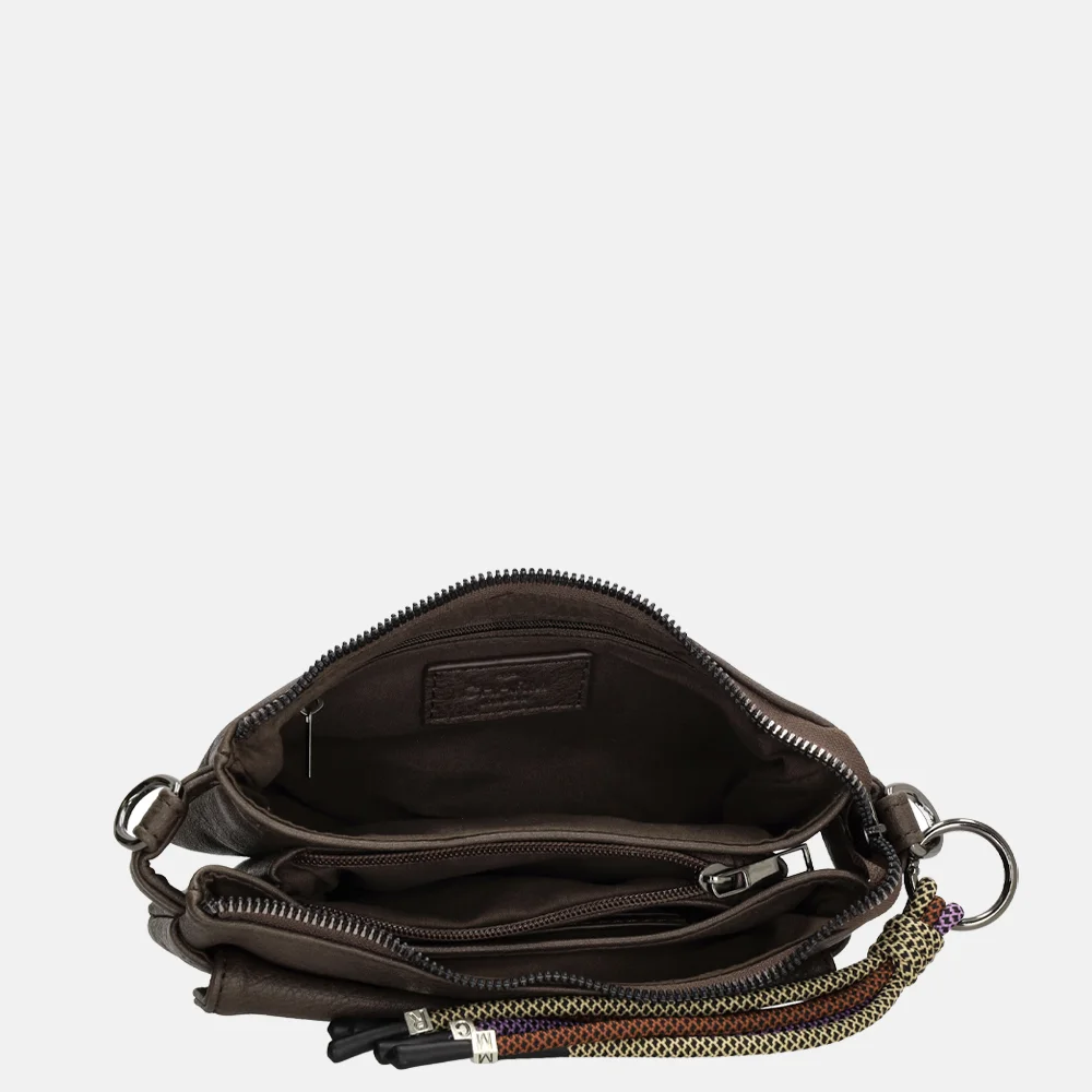 Charm London Tottingham crossbody tas S donkerbruin bij Duifhuizen