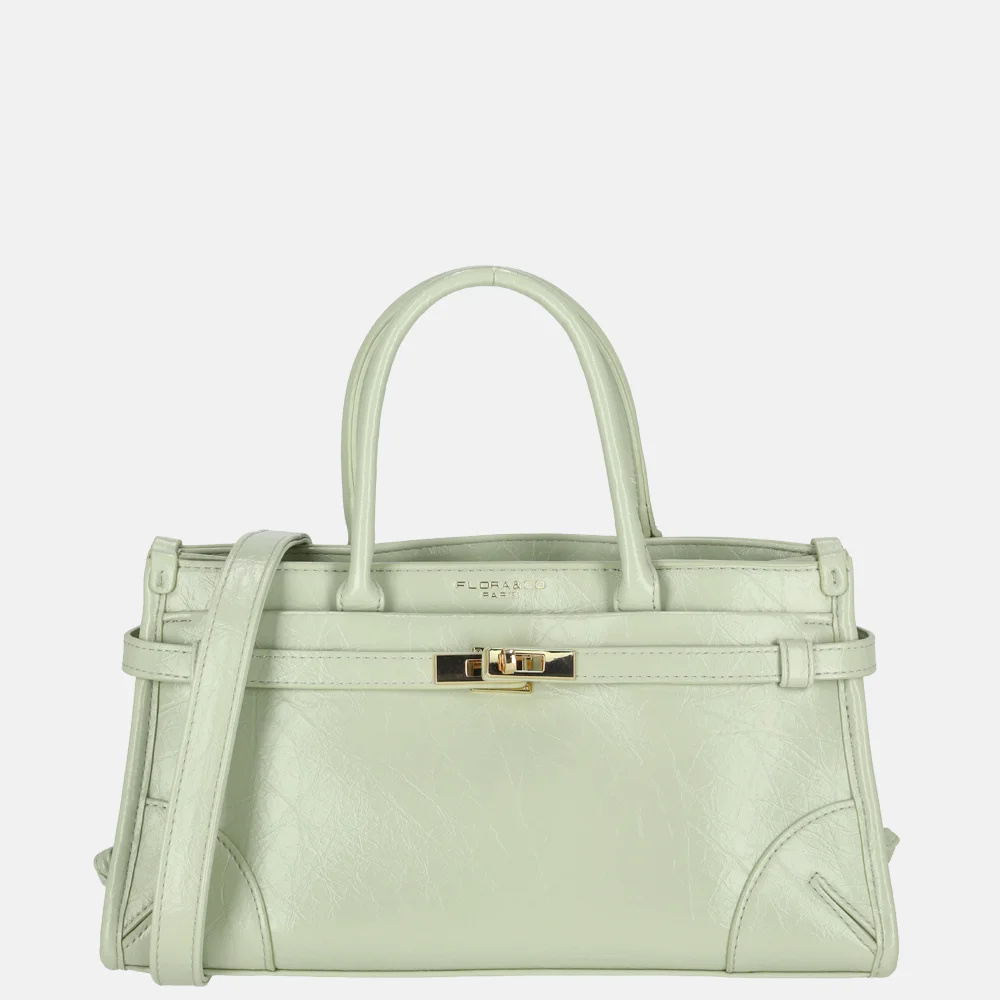 Flora & Co handtas lak vert clair bij Duifhuizen