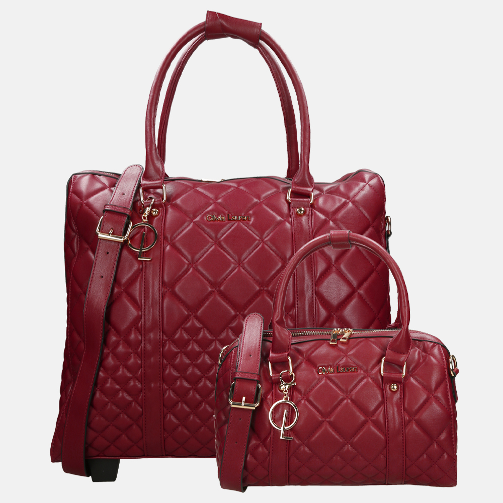 Olivia Lauren Lyana business trolley + tas bordo bij Duifhuizen