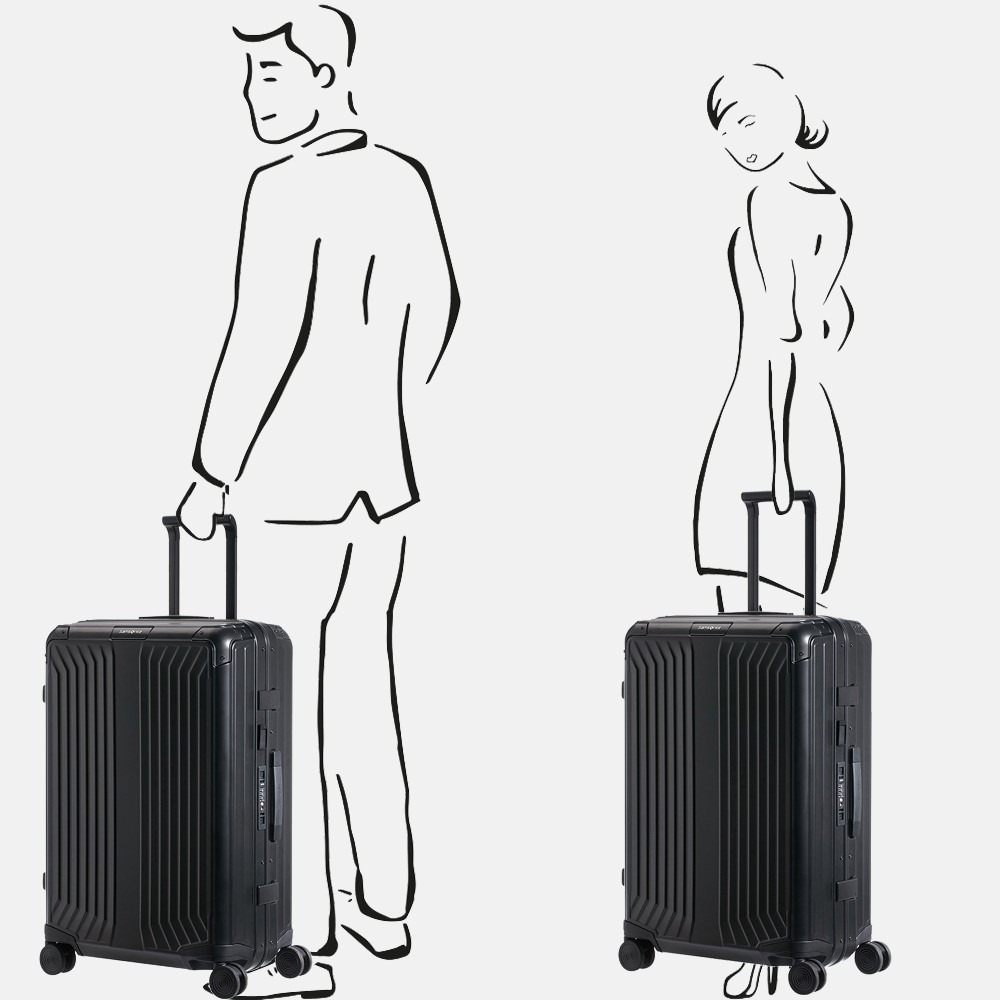 Samsonite Lite-Box Alu spinner 69 cm black bij Duifhuizen