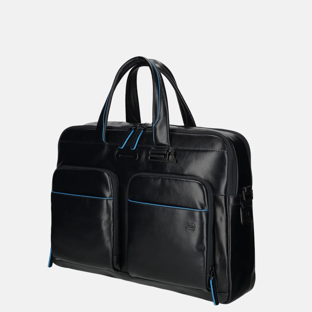 Piquadro laptoptas 15.6 inch blue bij Duifhuizen