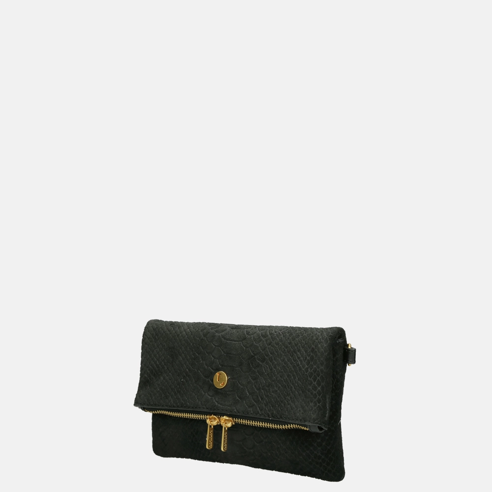 Loulou Essentiels Sugar Snake crossbody tas black bij Duifhuizen