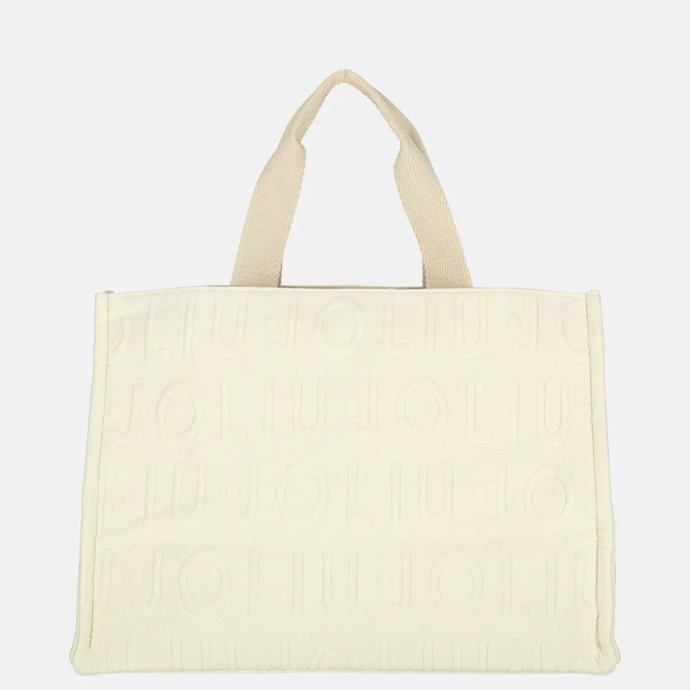 Liu Jo Logo handtas white cream bij Duifhuizen