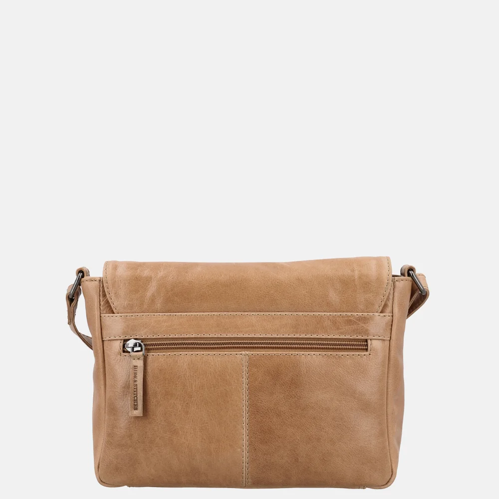 Hide & Stitches Porto crossbody tas taupe bij Duifhuizen