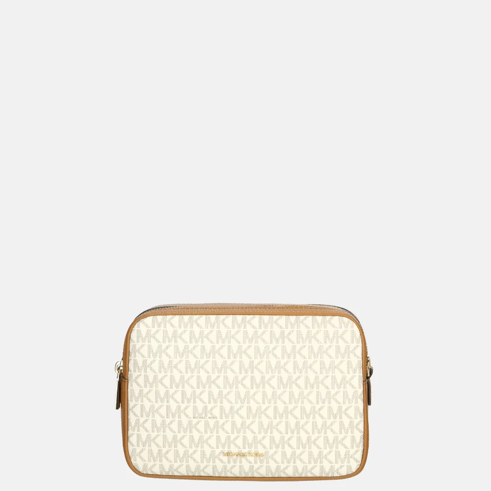 Michael Kors Bryant crossbody tas M vanilla/acorn bij Duifhuizen