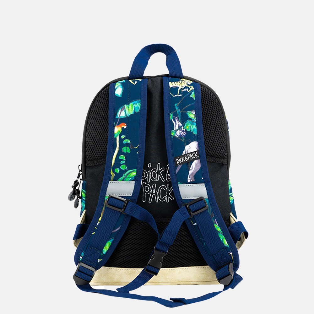 Pick & Pack Happy Jungle kinderrugzak M navy bij Duifhuizen