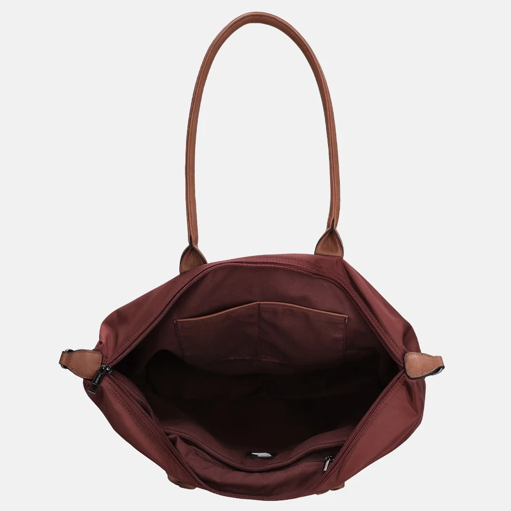 Charm London Buckingham shopper met 15.6 inch laptopvak L bordeaux bij Duifhuizen