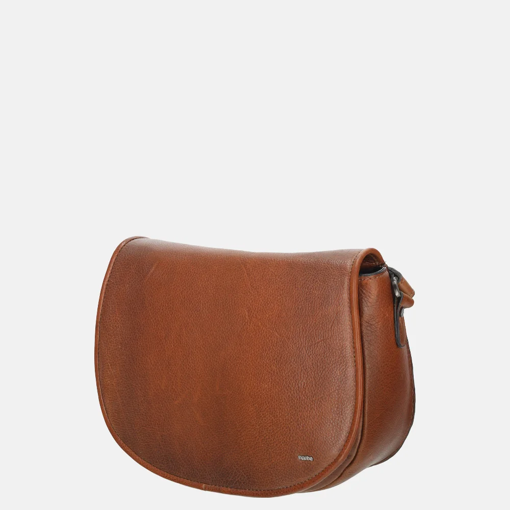 Berba Lucca saddle bag crossbody tas cognac bij Duifhuizen
