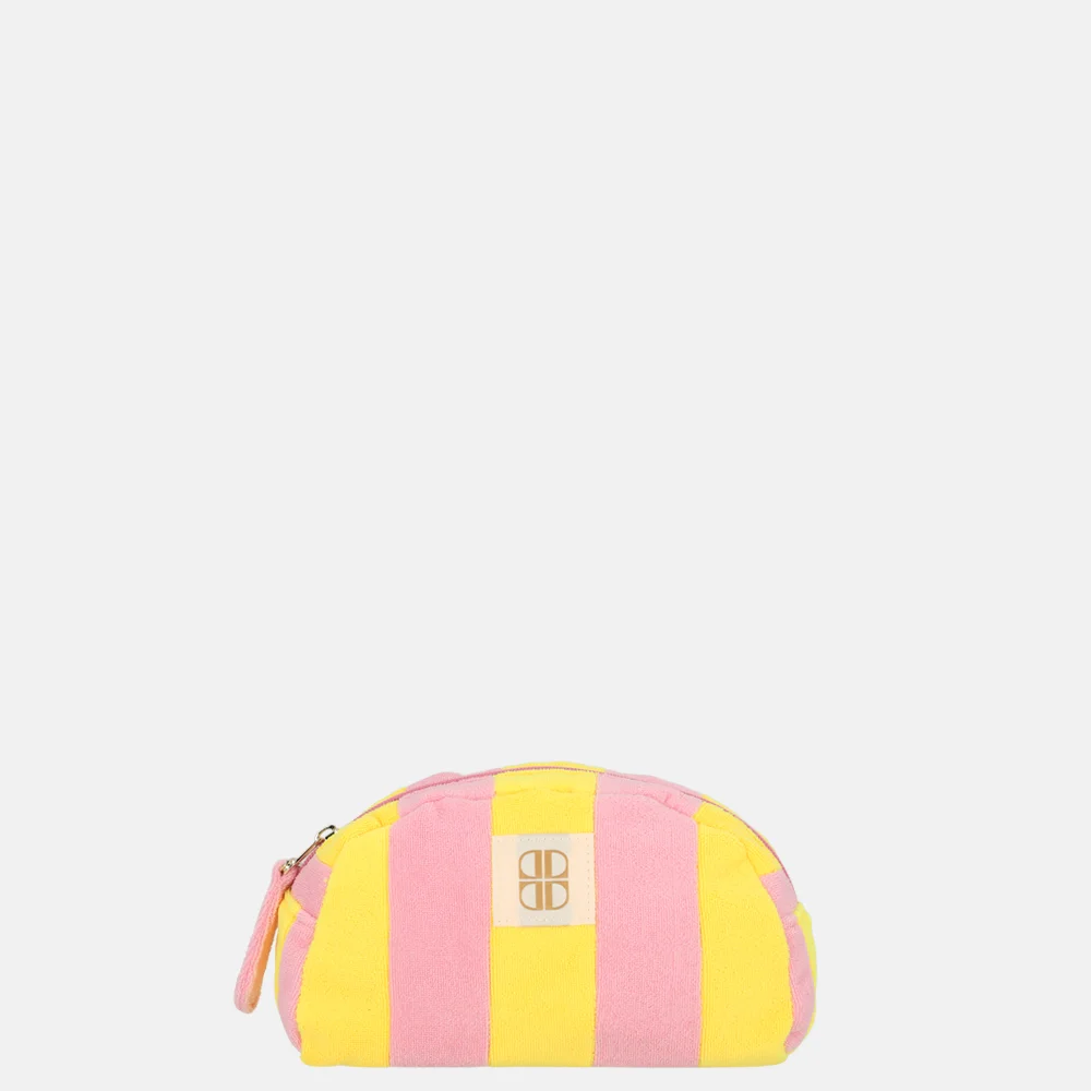 Laurent David Zara pouch/toilettas badstof geel/roze