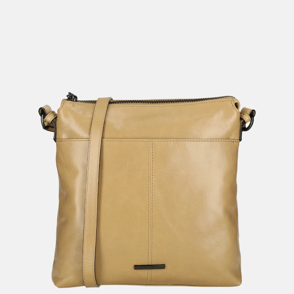 Claudio Ferrici Pelle Vecchia crossbody tas camel