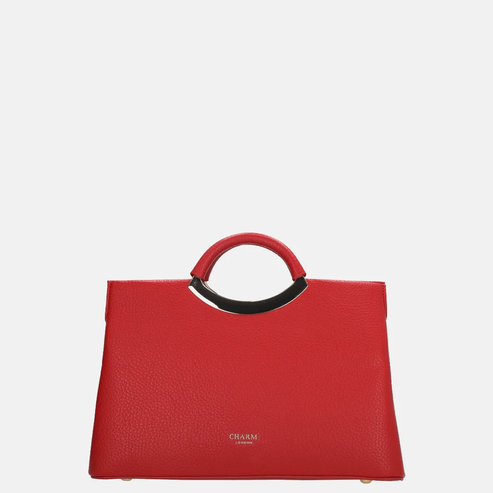 Charm London handtas beugel wijnrood bij Duifhuizen