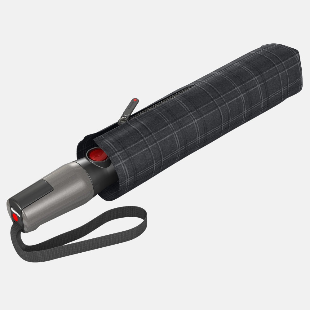 Knirps Duomatic T400 Large opvouwbare paraplu Men Print Check bij Duifhuizen