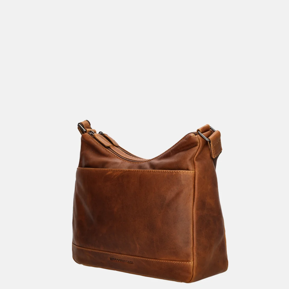 Hide & Stitches schoudertas M cognac bij Duifhuizen