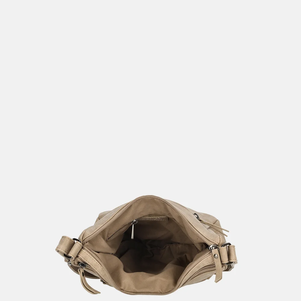 Enrico Benetti Nouméa crossbody tas middentaupe bij Duifhuizen