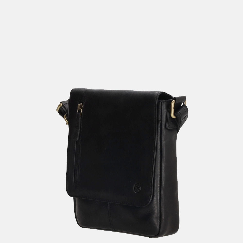 Hide & Stitches Columbia schoudertas zwart bij Duifhuizen