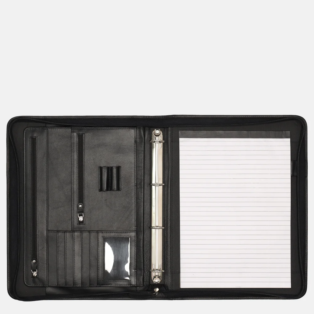 Hide & Stitches schrijfmap zwart bij Duifhuizen