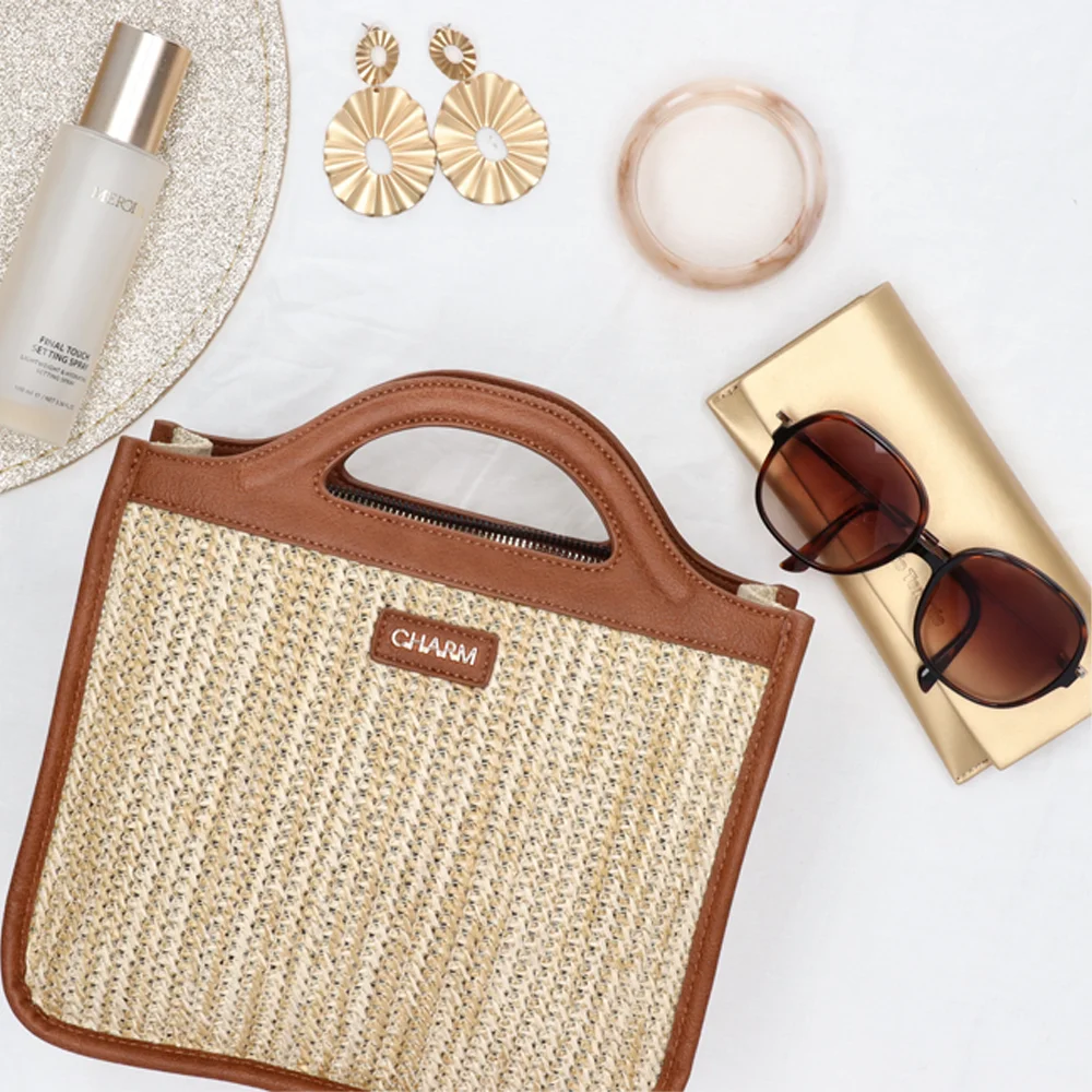 Charm London Hillingdon handtas beige/cognac bij Duifhuizen