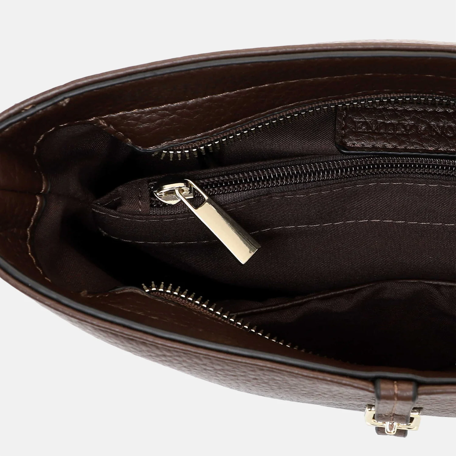 Emily & Noah Lewe crossbody tas brown bij Duifhuizen
