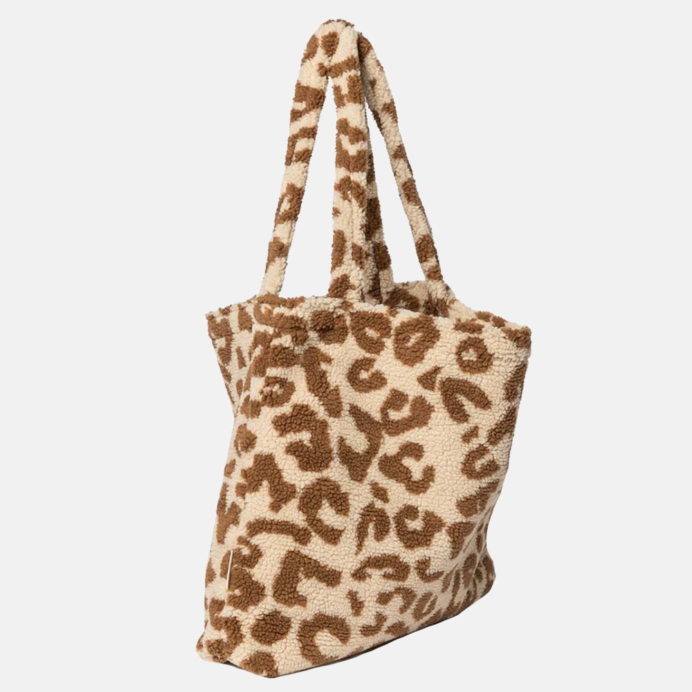 Studio Noos Mom-Bag shopper teddy leopard ecru bij Duifhuizen