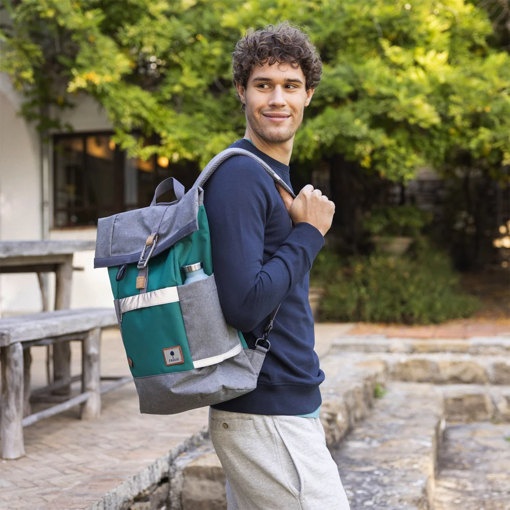 Faguo Cycling  rugzak medium 16 inch blue bij Duifhuizen