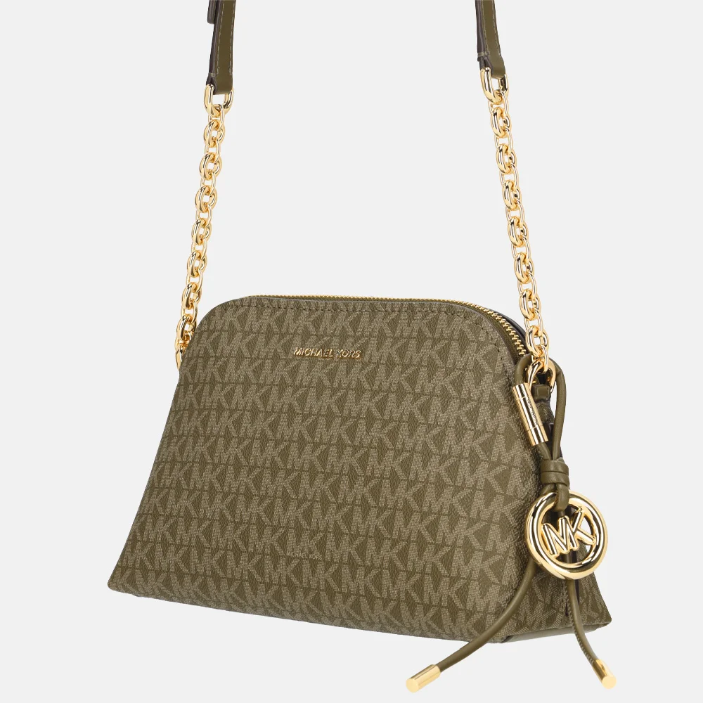 Michael Kors Freddie crossbody tas S loden bij Duifhuizen