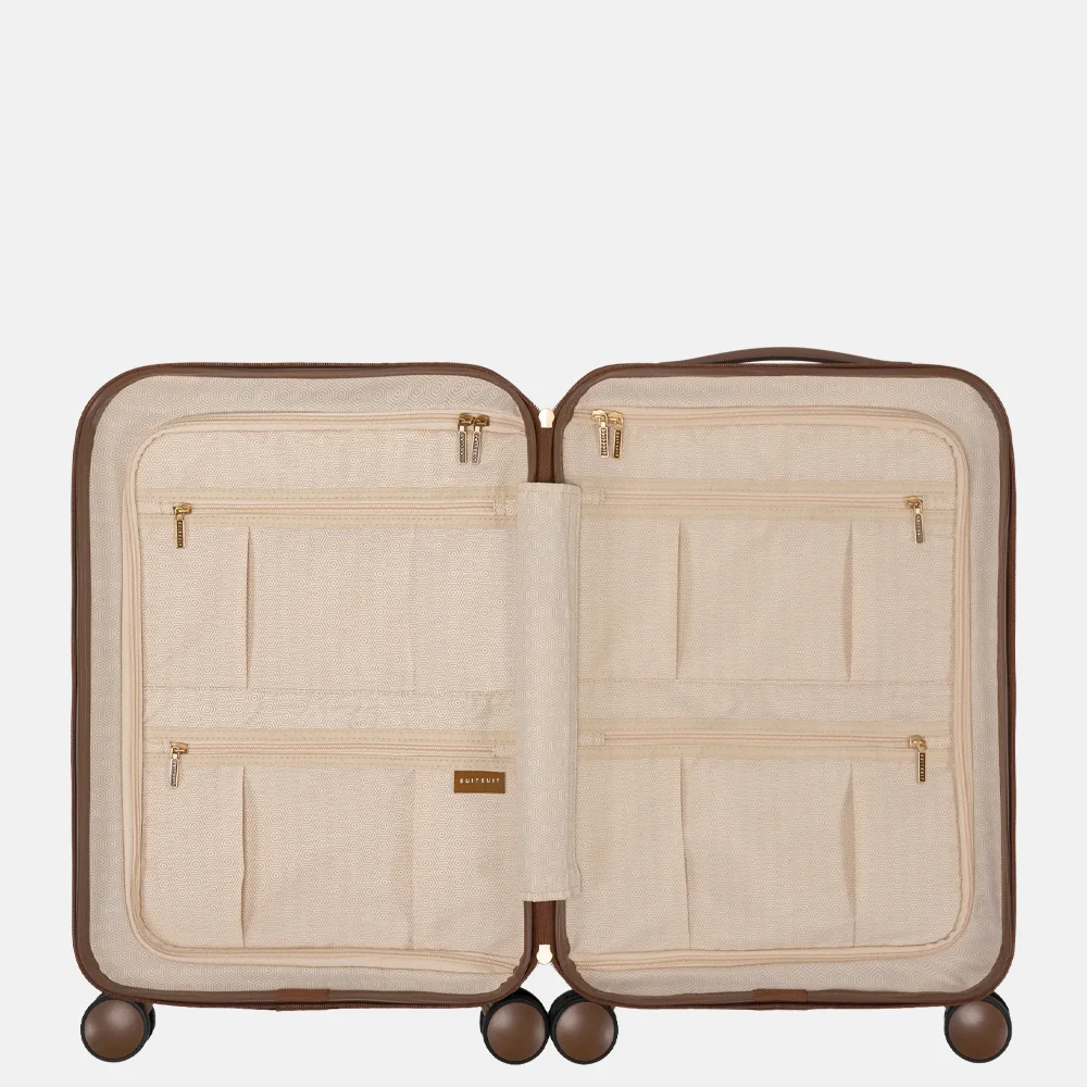 SUITSUIT Fab Seventies handbagage koffer 55 cm taupe bij Duifhuizen