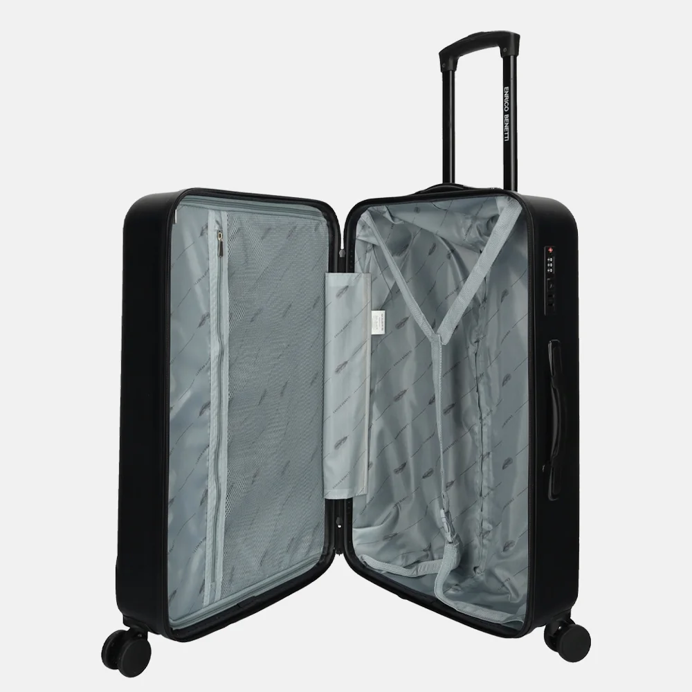 Enrico Benetti Edmonton reiskoffer 65 cm zwart bij Duifhuizen