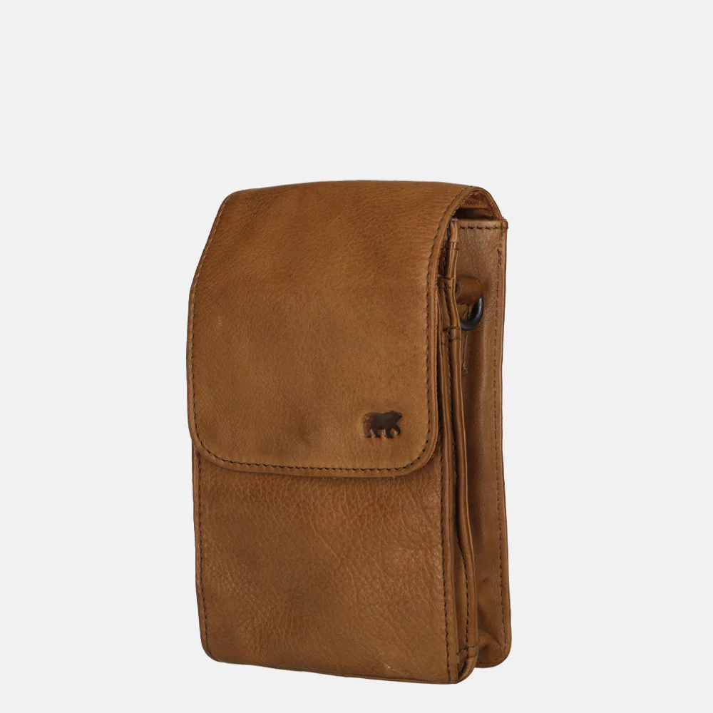 Bear Design Robbie telefoontas cognac bij Duifhuizen