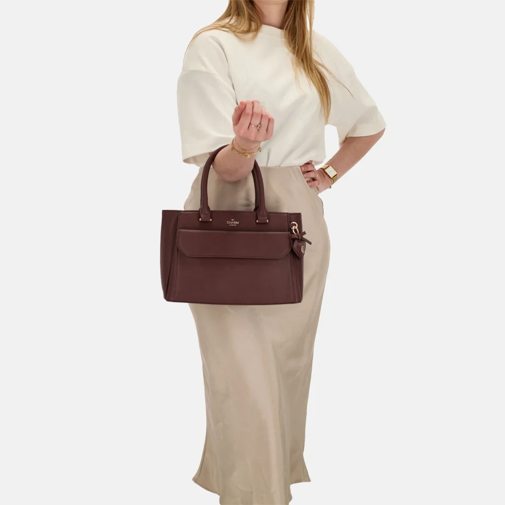 Charm London Cambridge handtas M bordeaux bij Duifhuizen