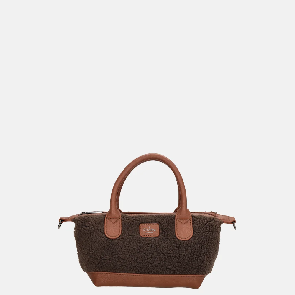 Charm London Buckingham handtas teddy XS donkerbruin bij Duifhuizen