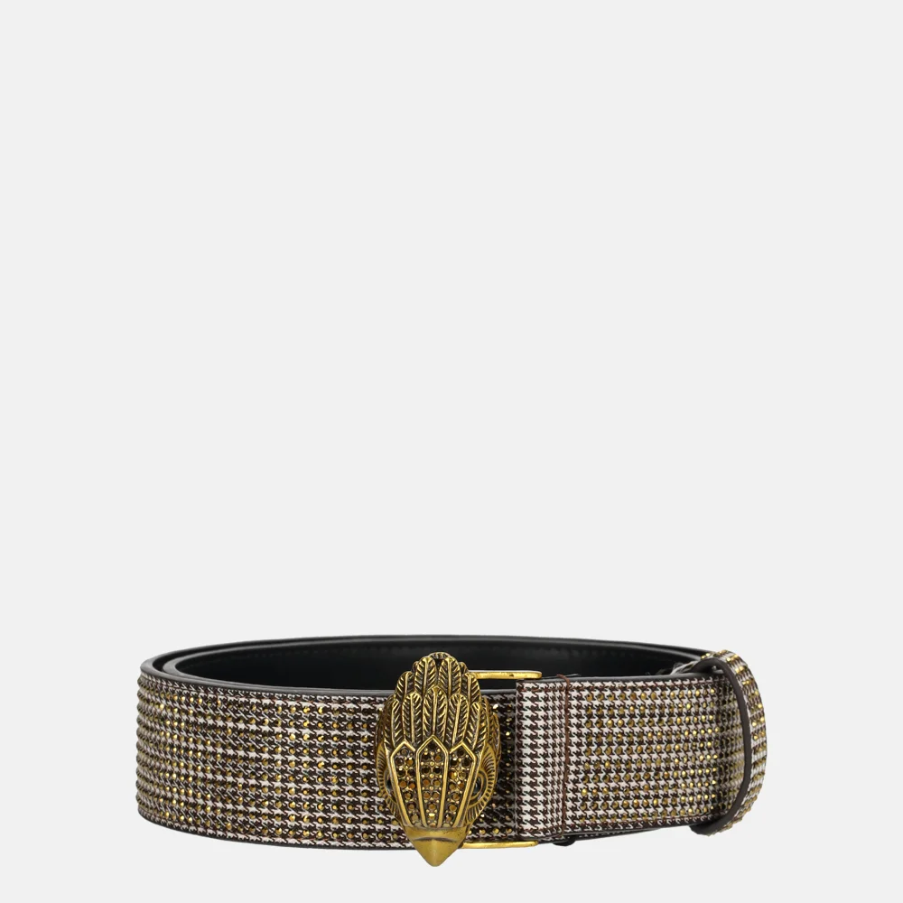 Kurt Geiger Kensington 38 riem 3,5 cm gold fabric bij Duifhuizen