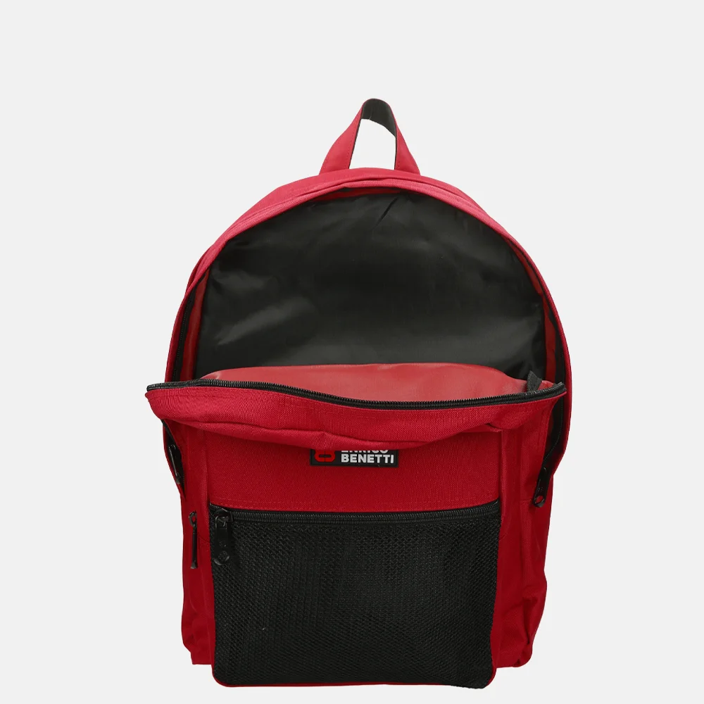 Enrico Benetti Amsterdam rugzak 16 inch rood bij Duifhuizen
