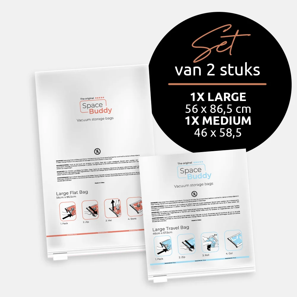Spacebuddy 2-delig set M & L inpakaccessoire bij Duifhuizen