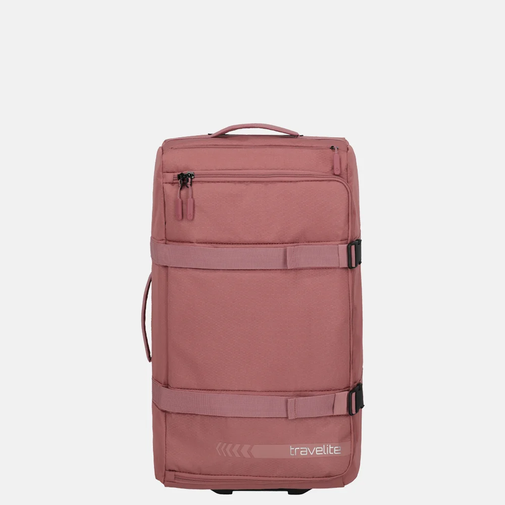 Travelite Kick Off Wheeled Duffle L reistas rose bij Duifhuizen