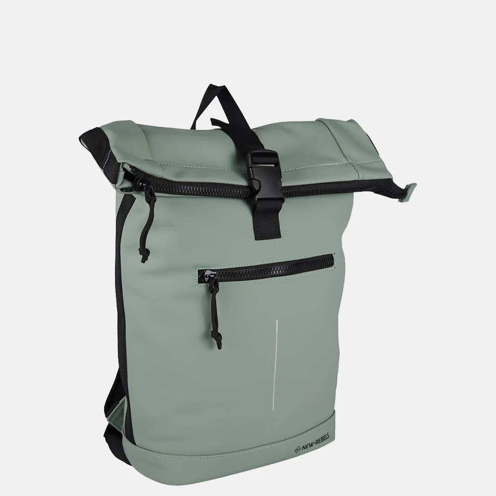 New Rebels Mart laptop rugzak 15 inch salie green