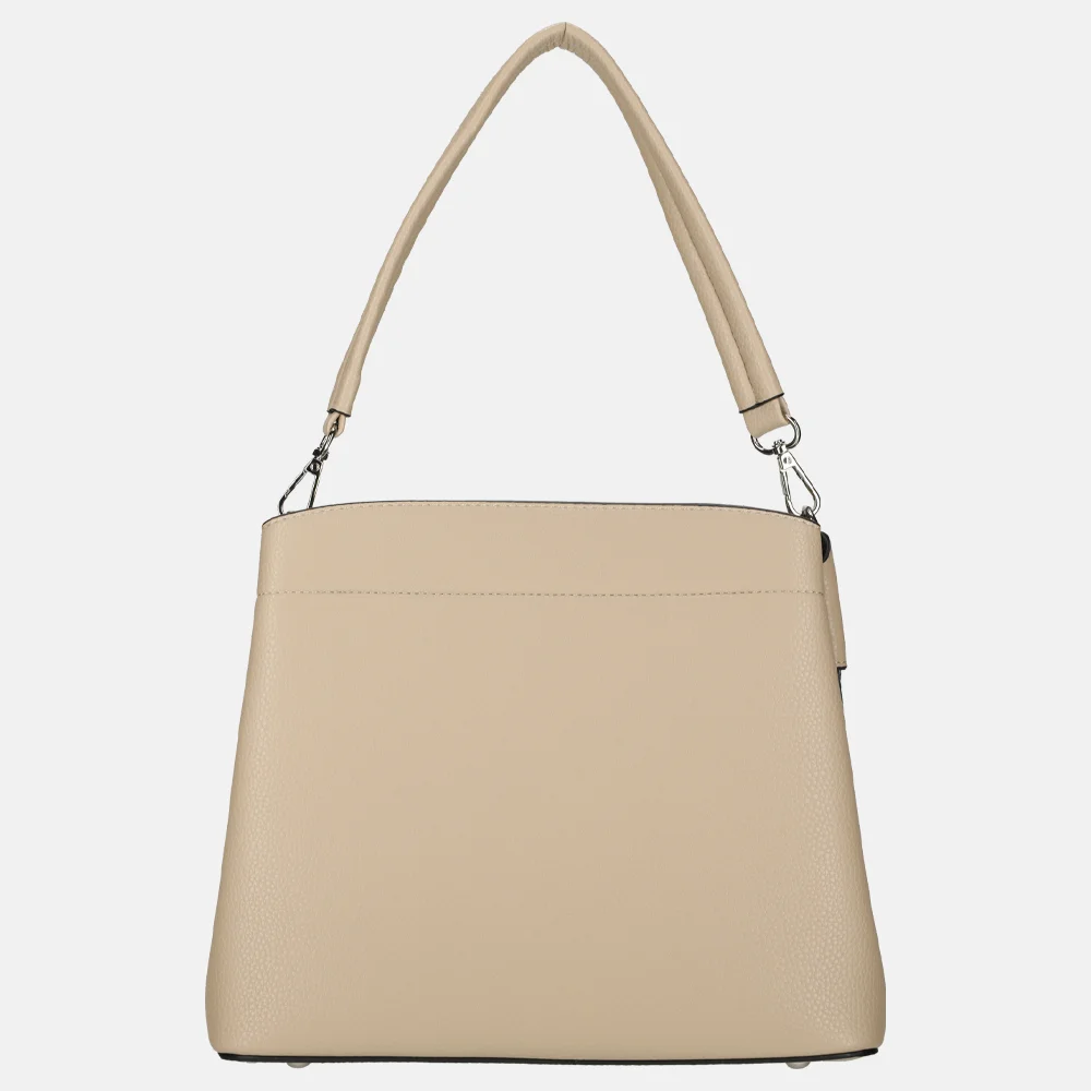 Flora & Co schoudertas fashionband beige bij Duifhuizen