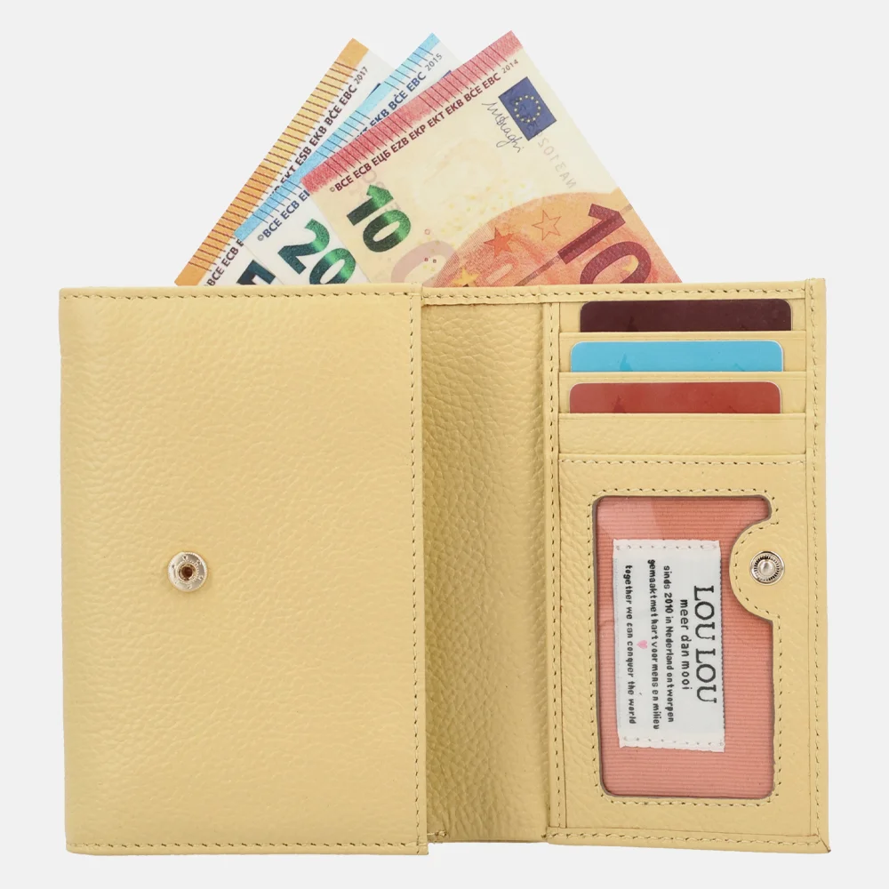 Loulou Essentiels Petite Fleur portemonnee S sorbet yellow bij Duifhuizen