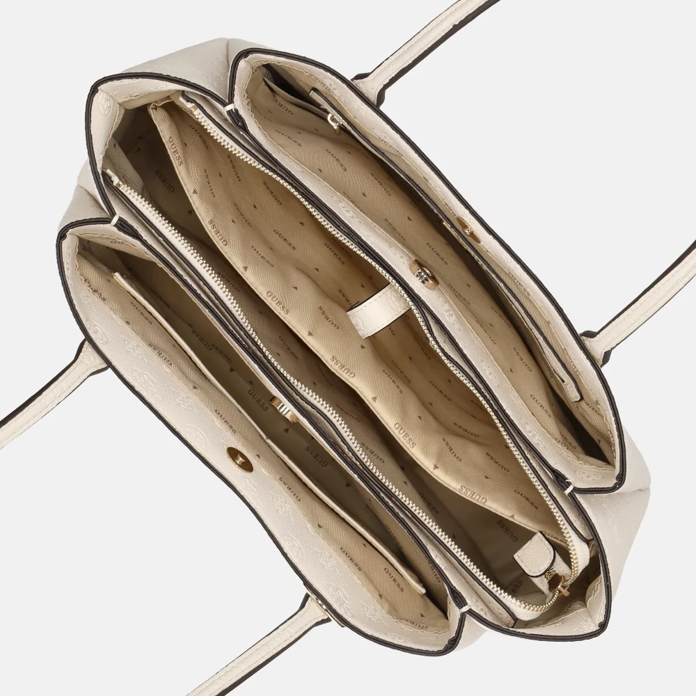 Guess Anise multi comp tote shopper stone logo bij Duifhuizen