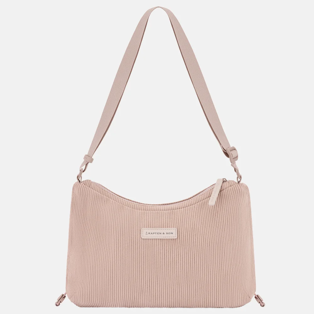 Kapten & Son Skara Corduroy crossbody tas small rose clay bij Duifhuizen