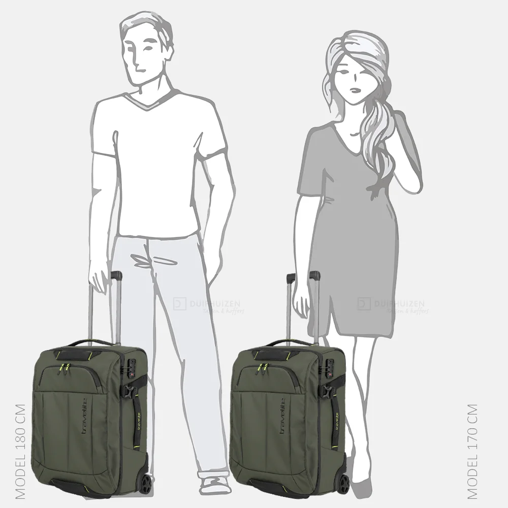 Travelite Briize reistas op wielen 55 cm khaki bij Duifhuizen