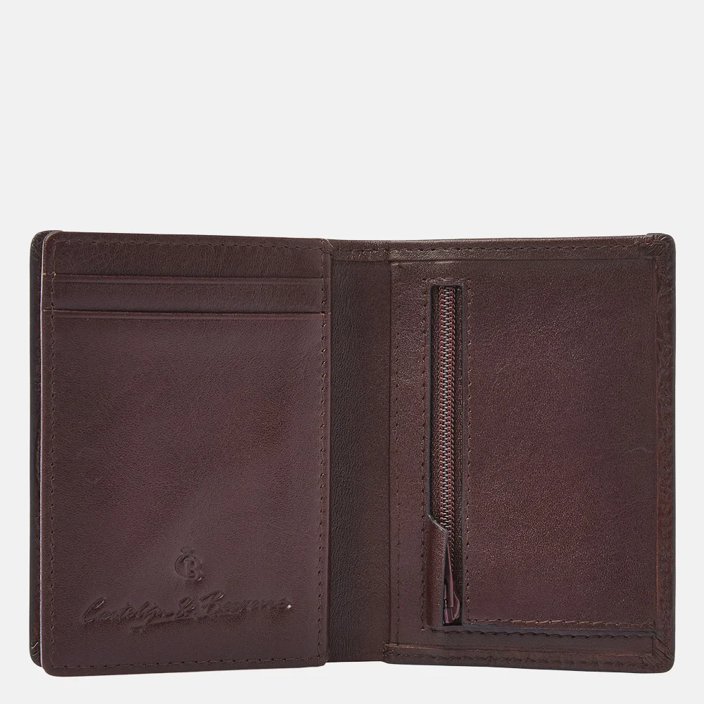 Castelijn en Beerens mini wallet pasjeshouder croco mocca bij Duifhuizen
