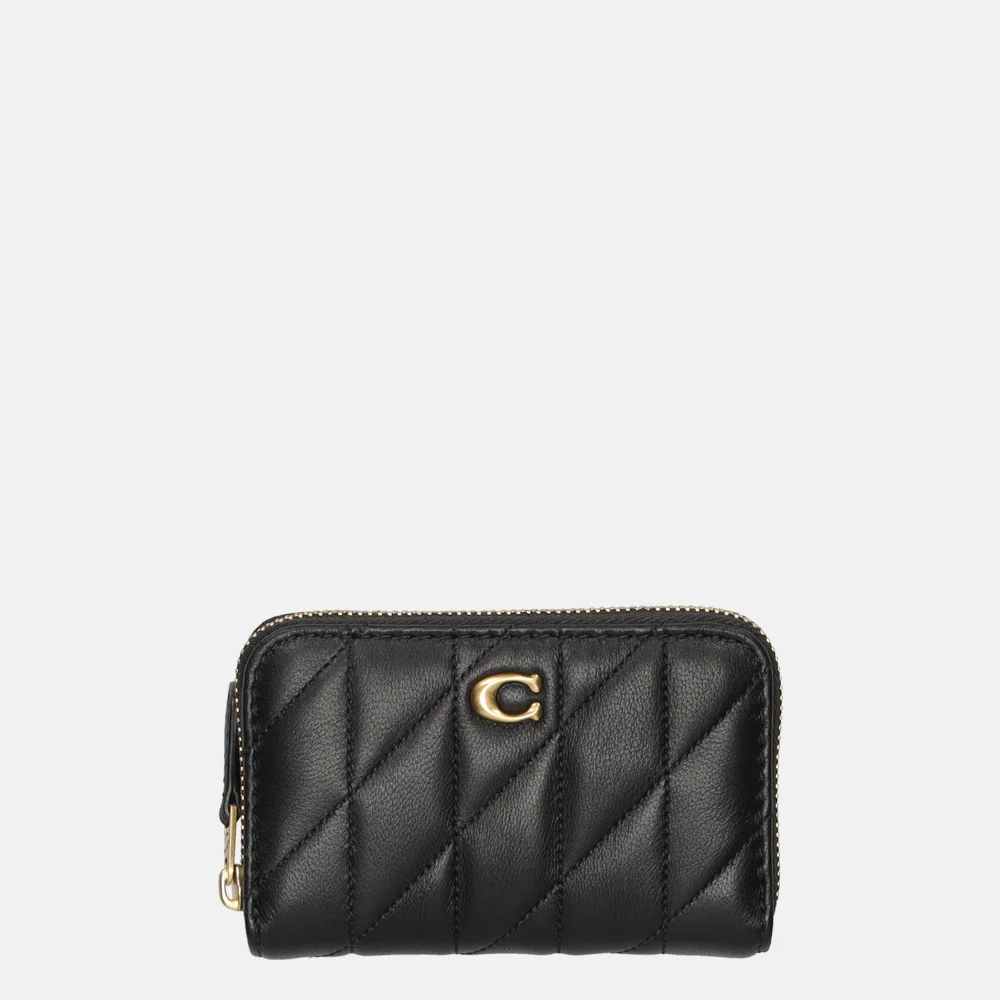 Coach quilting portemonnee small black bij Duifhuizen