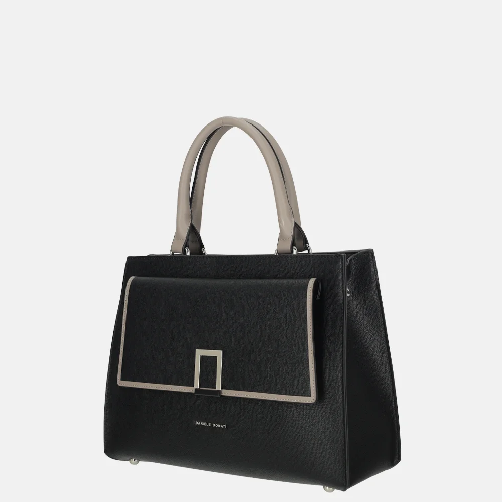 Daniele Donati Saffiano handtas black bij Duifhuizen