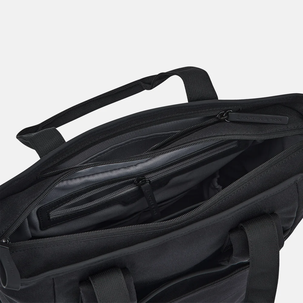 Kapten & Son Lindby rugzak 14 inch all black bij Duifhuizen